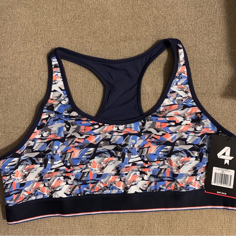NWT  Four laps Circuit Sports Bra Confetti Camo XXL